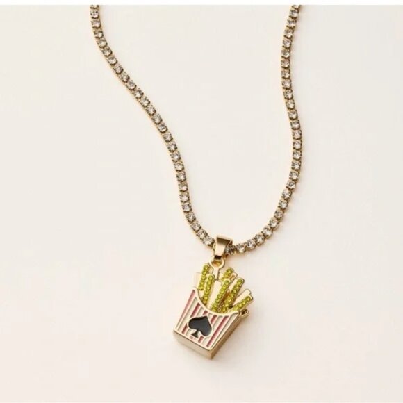 kate spade Jewelry - Kate Spade x Target French Fry Charm Tennis Necklace - NWT